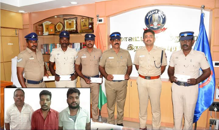 திருப்புல்லாணி அருகே 705 கிலோ புகையிலை பொருட்கள் பறிமுதல்:3 பேர் கைது..