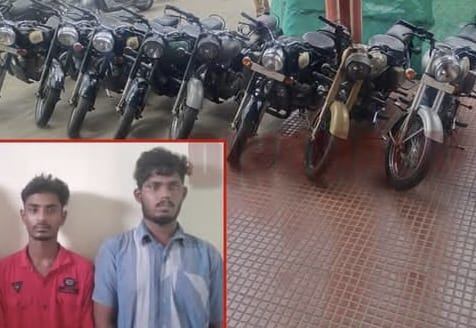 திண்டுக்கல்லை கலக்கிய பிரபல புல்லட் திருடர்கள் கைது: 9 புல்லட் உட்பட 11 டூவீலர்கள் பறிமுதல்..