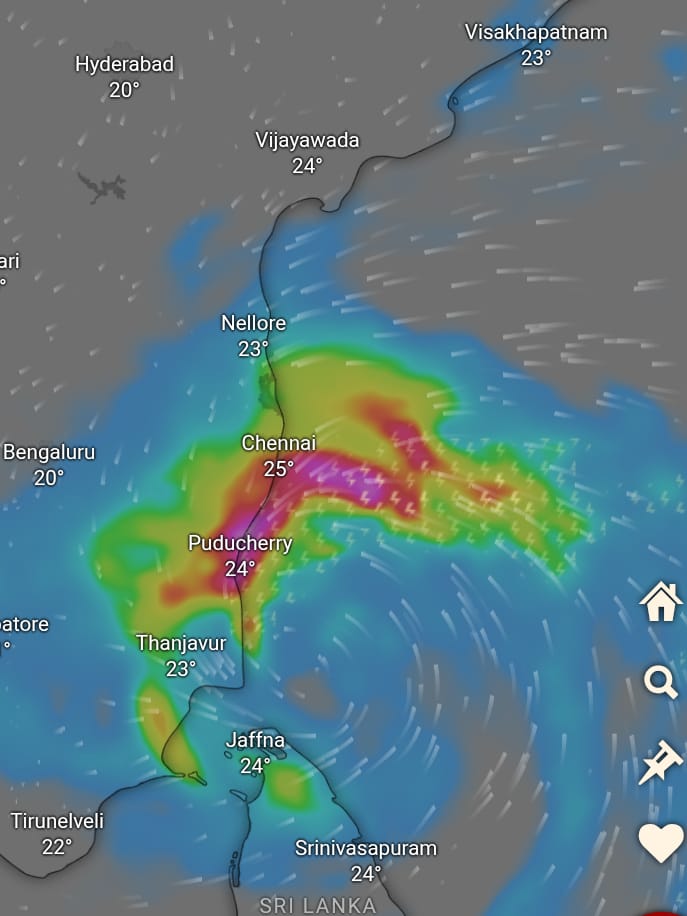 வேதாரண்யத்திலிருந்து 110 கி.மீ. தொலைவில் டிட்வா புயல்! நாளை மாலை கரையைக் கடக்கும் என எதிர்பார்ப்பு..